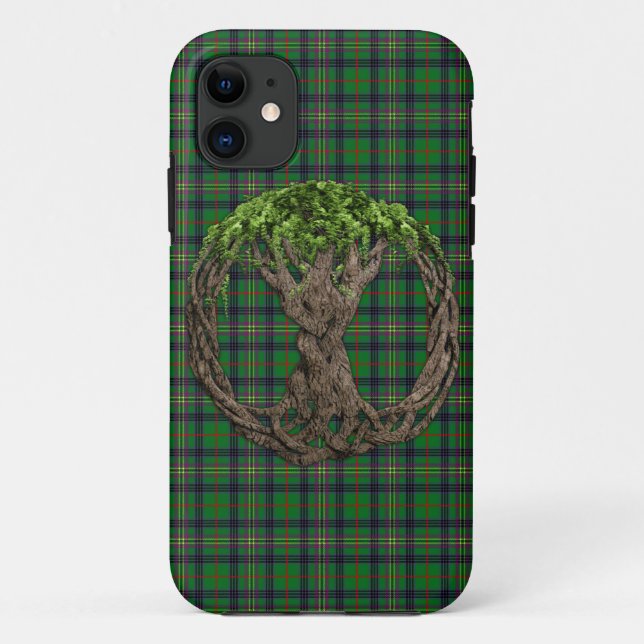 Coques Case-Mate iPhone Tartan de Kennedy de clan et arbre de la vie (Dos)