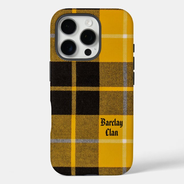 Coques Case-Mate iPhone Tartan du clan Barclay Dress avec nom monogramme (Verso)