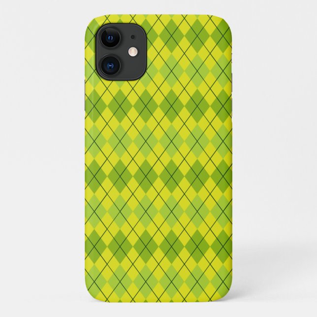 Coques Case-Mate iPhone Tartan écossais vert brillant (Dos)