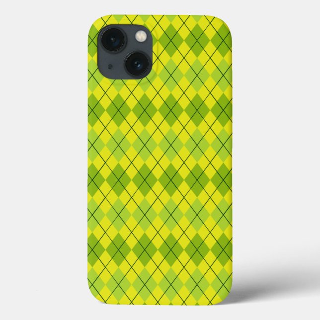 Coques Case-Mate iPhone Tartan écossais vert vif Motif (Verso)