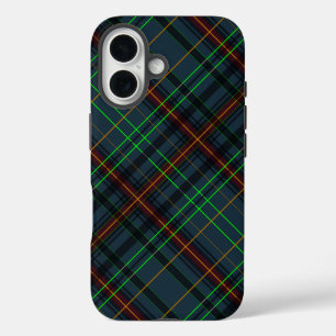 Coque Pour iPhone 16 Tartan en bleu, orange, vert...
