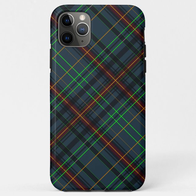 Coques Case-Mate iPhone Tartan en bleu, orange, vert... (Dos)