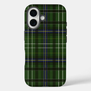 Coque Pour iPhone 16 Tartan en vert