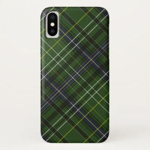 Coque iPhone X Tartan en vert