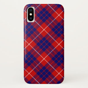 Coques Pour iPhone tartan Hamilton rouge bleu violet carreau