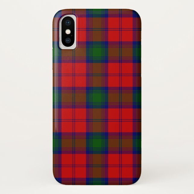 Coques Case-Mate iPhone Tartan Lindsay rouge vert carreau (Dos)