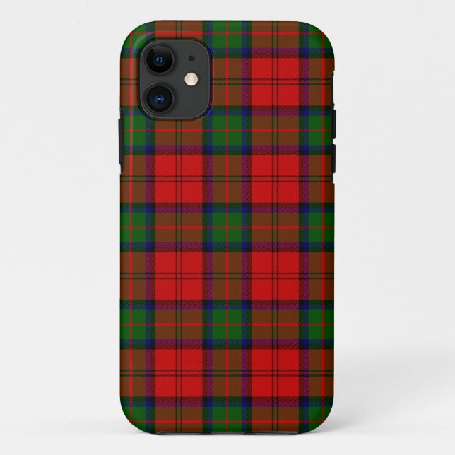 Coques Case-Mate iPhone tartan MacDuff rouge vert carreaux (Dos)