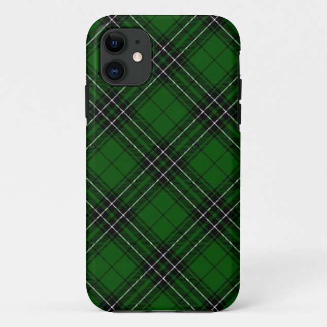 Coques Case-Mate iPhone Tartan MacLean Vert et Noir à Carreaux (Dos)