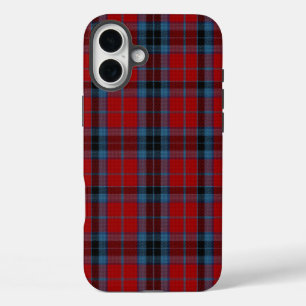 Coque Pour iPhone 16 Plus Tartan MacTavish rouge et bleu plaid