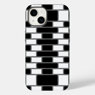 Coque Case-Mate iPhone Tartan noir et blanc Sillitoe À damiers Motif