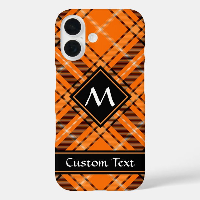 Coques Case-Mate iPhone Tartan orange d'Halloween (Verso)