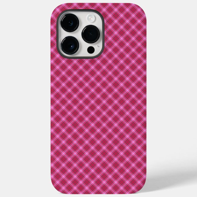 Coques Case-Mate iPhone Tartan rose (Verso)