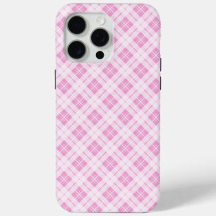 Coque Case-Mate iPhone Tartan rose clair vacances de Noël motif