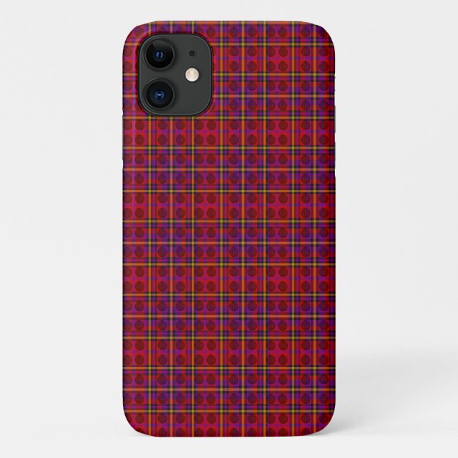 Coques Case-Mate iPhone Tartan Rouge Vérifié Avec Des Sporrans, (Dos)