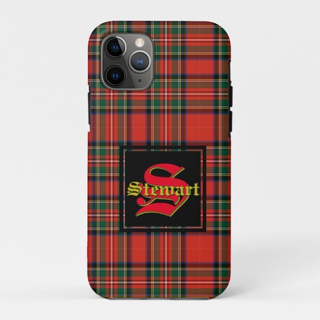 Coques Case-Mate iPhone Tartan Royal Stewart Plaid Personnaliser Monogramm (Dos)