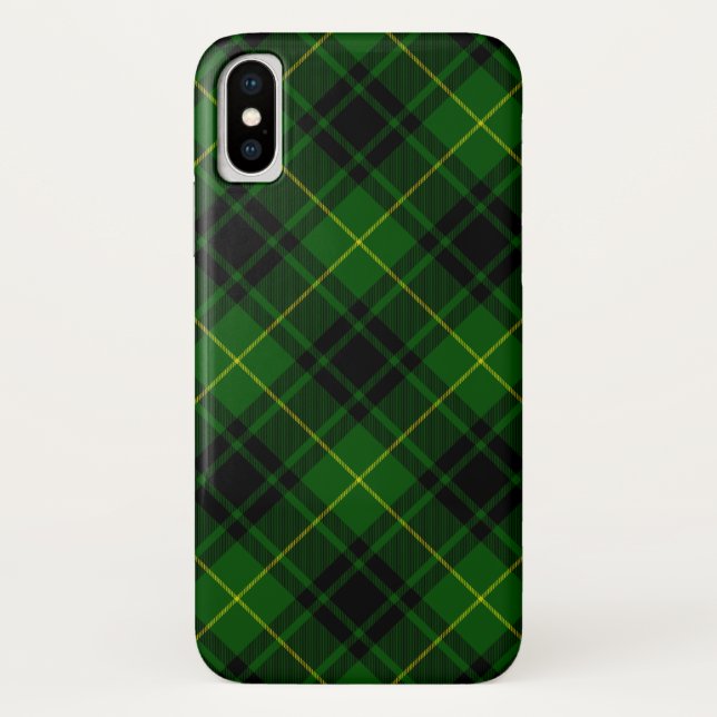 Coques Case-Mate iPhone tartan vert MacArthur carreau (Dos)