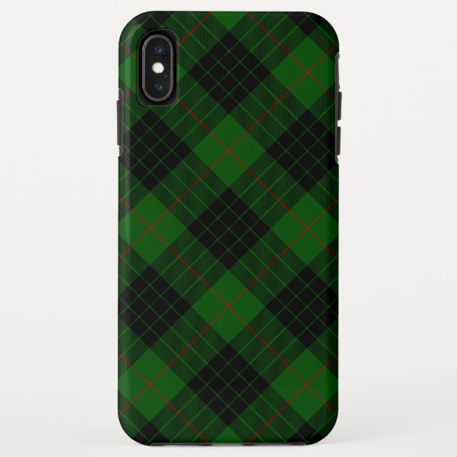 Coques Case-Mate iPhone Tartan vert noir Gunn (Dos)