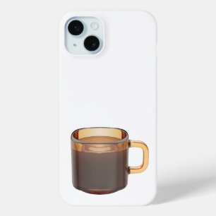 Coque Case-Mate iPhone tasse de café en verre Brown avec café brassé
