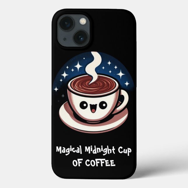Coques Case-Mate iPhone Tasse de café magique de minuit  (Verso)