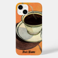 Tasse de café vintage, soucoupe, cuillère, diner r