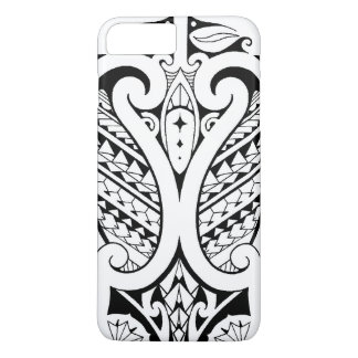 Coque iPhone 7 Plus Tatoo polynésien tribal avec les éléments Samoans