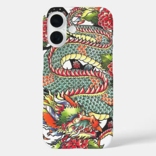 Coque Pour iPhone 16 Tatouage classique vintage oriental japonais drago