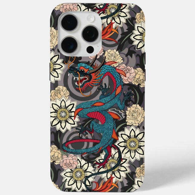 Coques Case-Mate iPhone tatouage de dragon sombre (Verso)