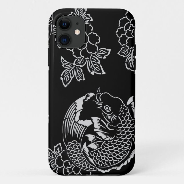 Coques Case-Mate iPhone Tatouage de Koi de Japonais (carpe) (Dos)