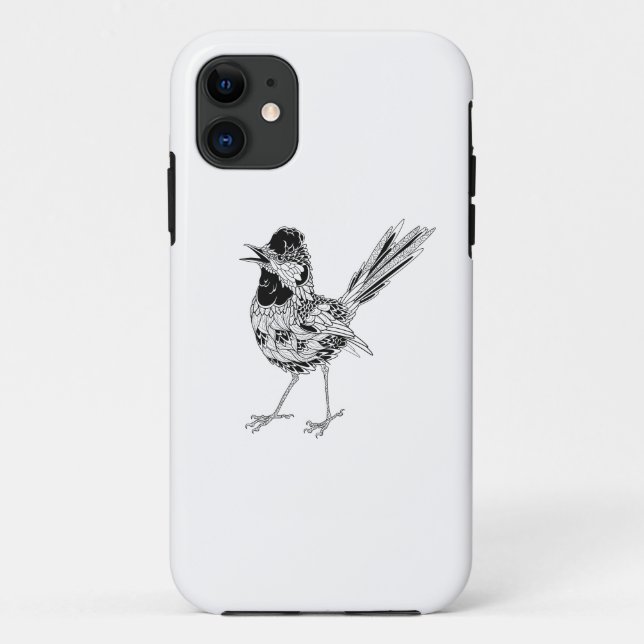 Coques Case-Mate iPhone Tatouage d'oiseau (Dos)