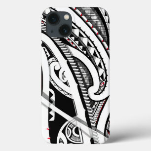 Etui iPhone 13 Tatouage tribal parfait polynésien/maori