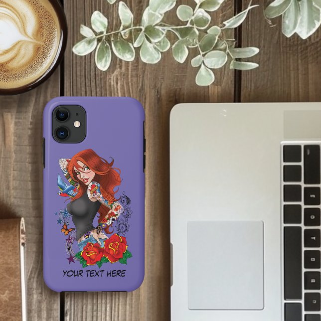 Coques Case-Mate iPhone Tatouages de femme rousse (Créateur téléchargé)