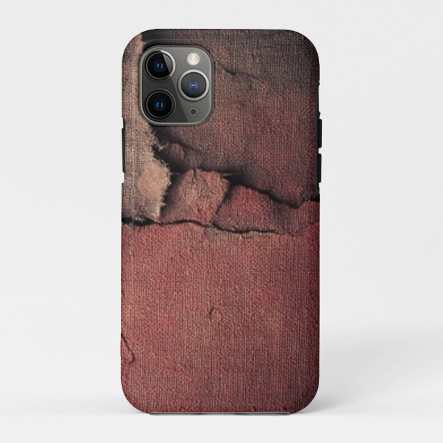 Coques Case-Mate iPhone Tattered Canvas Abstract in Rust and Earth (Dos)