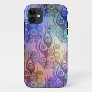 Coque Case-Mate iPhone Tattoo flammes & cercles motif + votre backgr.