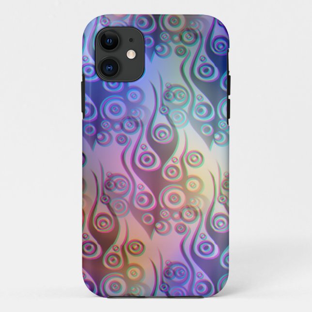 Coques Case-Mate iPhone Tattoo flammes & cercles motif + votre backgr. (Dos)