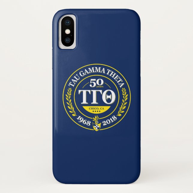 Coques Case-Mate iPhone Tau Gamma Theta, 50e anniversaire de l'incident té (Dos)