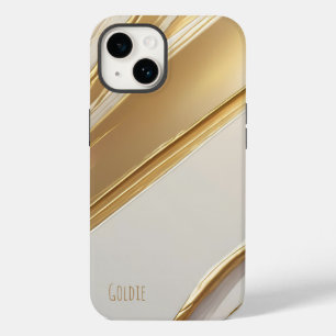 Coque Case-Mate iPhone Taupe avec Diagonales d'or