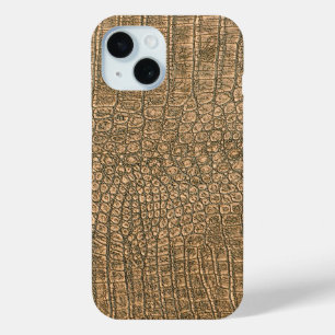 Coque Case-Mate iPhone Taupe moderne Croc Cuir Texture