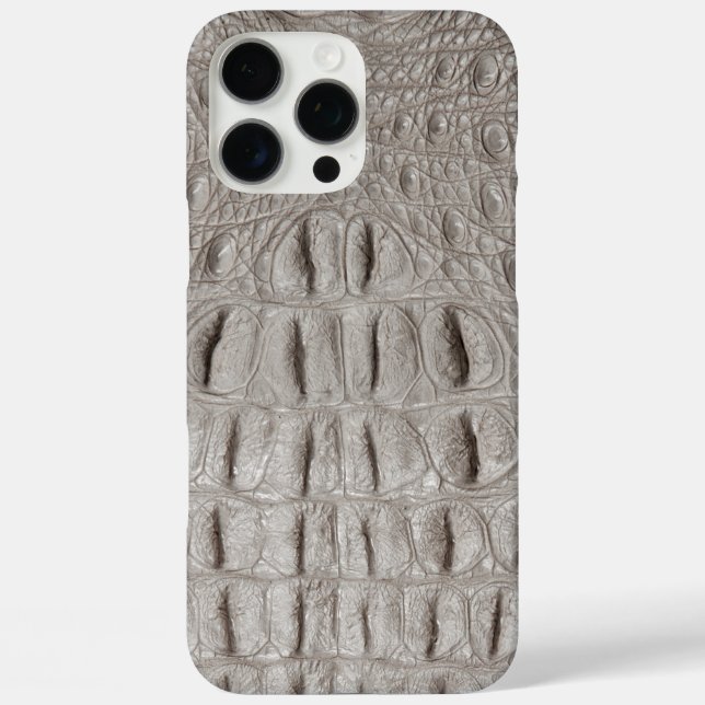 Coques Case-Mate iPhone Taupe moderne Croc Cuir Texture (Verso)
