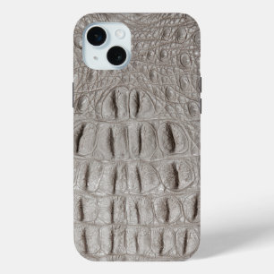 Coque Case-Mate iPhone Taupe moderne Croc Cuir Texture