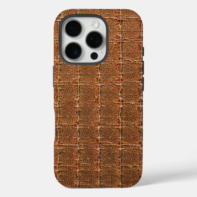 Coques Case-Mate iPhone Taupe moderne Croc Cuir Texture (Verso)