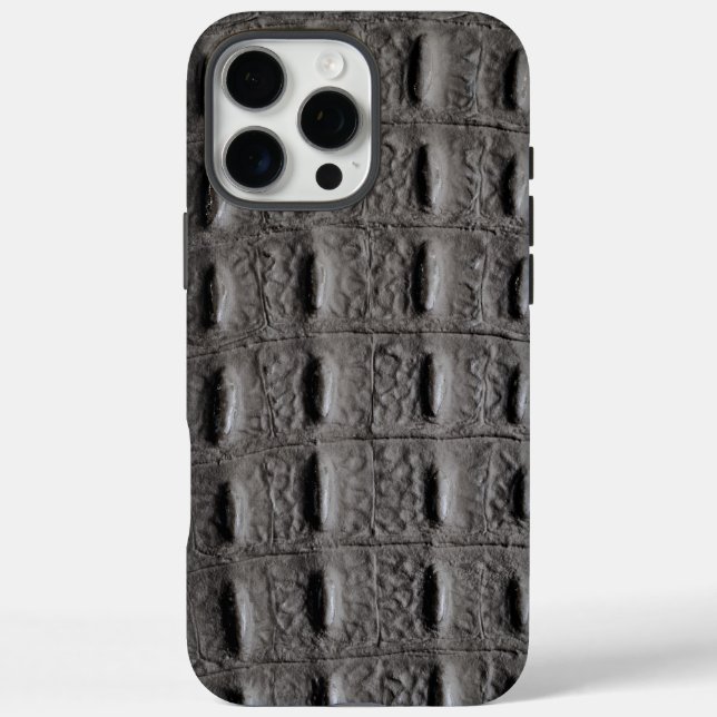 Coques Case-Mate iPhone Taupe moderne Croc Cuir Texture (Verso)