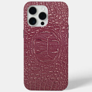 Coque Case-Mate iPhone Taupe moderne Croc Cuir Texture