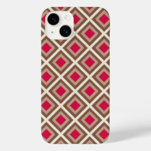 Coque Case-Mate iPhone Taupe, Taupe Légère, Diamants Ikat Rose Chaud STay
