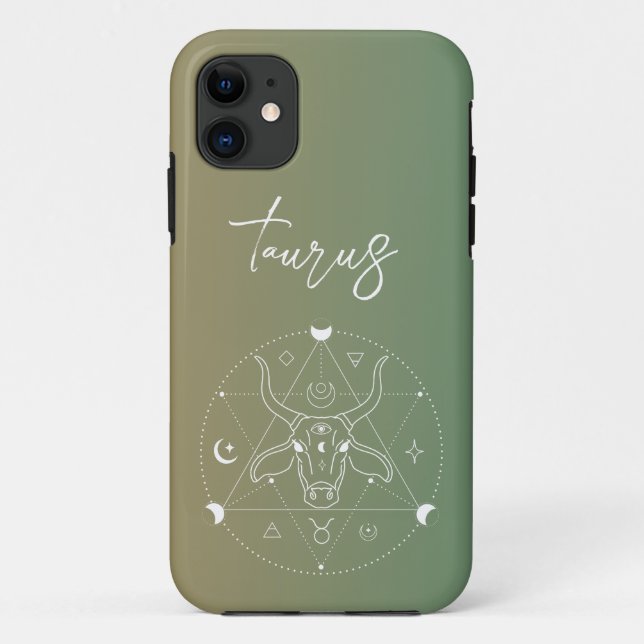 Coques Case-Mate iPhone Taurus zodiaque horoscope étoile dégradé (Dos)