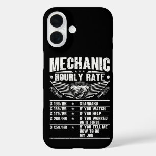 Coque Pour iPhone 16 Taux Horaire Mécanicien Drôle Auto Mécanicien Voit