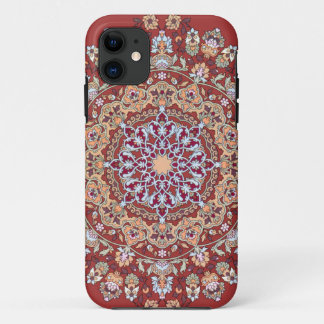 Coques Pour iPhone Tazhib de l'art persan avec fonds rouge l'envoie