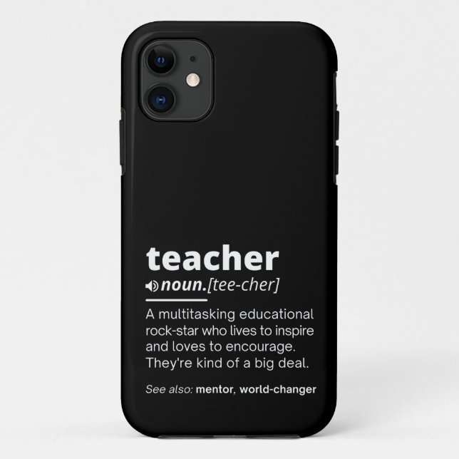 Coques Case-Mate iPhone Teacher Definition - Funny Teaching School Teacher (Dos)