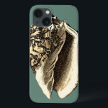 Case-Mate iPhone Case Teal Conch Shell<br><div class="desc">In this beautiful,  classic black and white conch shell,  you can see the shading of a natural seashell very sharp and clear.  You can image yourself at the beach hunting for shells or playing in the sand. Get this nautical styled teal conch shell art on your favorite products today!</div>