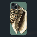 Case-Mate iPhone Case Teal Conch Shell<br><div class="desc">In this beautiful,  classic black and white conch shell,  you can see the shading of a natural seashell very sharp and clear.  You can image yourself at the beach hunting for shells or playing in the sand. Get this nautical styled teal conch shell art on your favorite products today!</div>