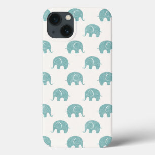 Etui iPhone Case-Mate Teal Cute Elephant Pattern